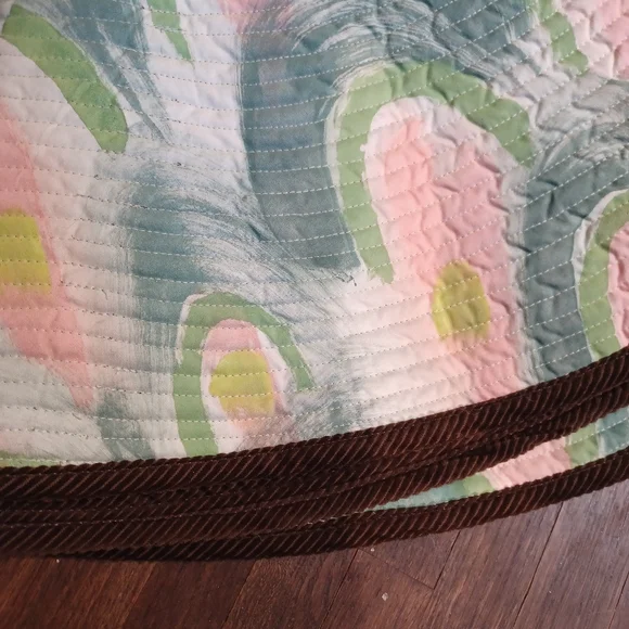 NEW ! Rare ! Romualda Cotton Huge Sun Hat Colorful Quilted NEW ! Rare ! Romualda Cotton Huge Sun Hat Colorful Quilted main image 2